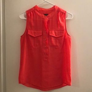 J.crew coral sleeveless blouse size 0
